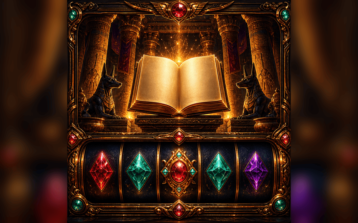 Abstrakti kuvitus pelille Book of Death