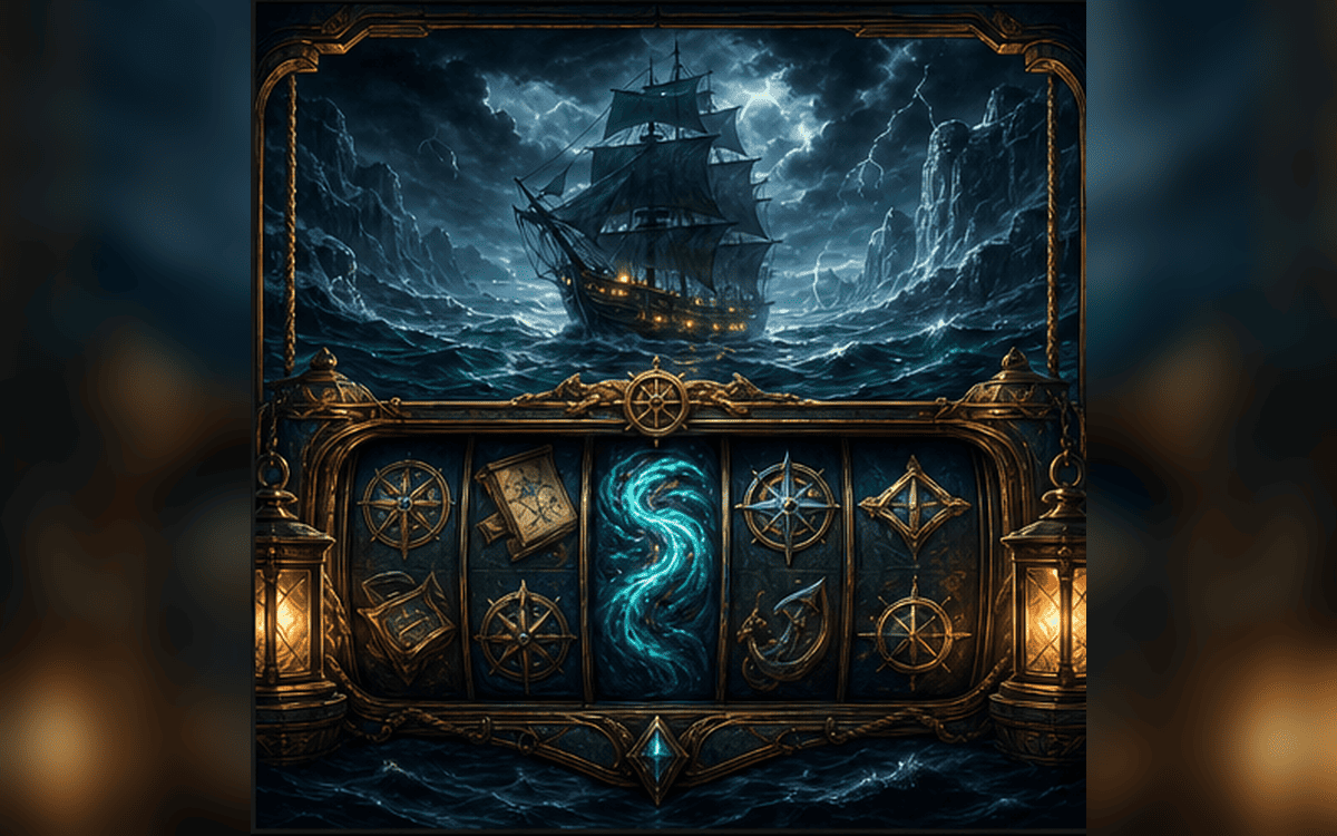 Abstrakti kuvitus pelille Sails of Riches